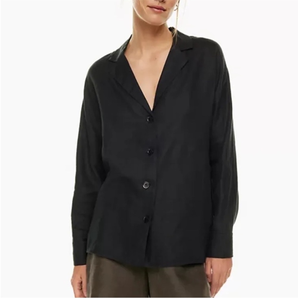 Wilfred Freeform Linen Shirt Black Organic XS